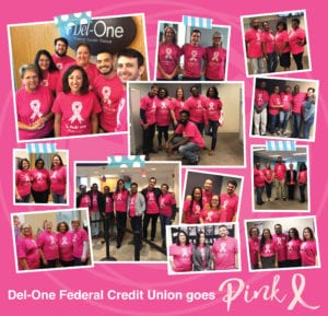Del-One Federal Credit Union Goes Pink