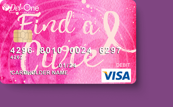 Customized debit card by Del-One FCU